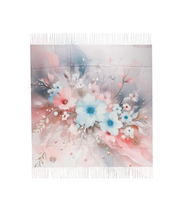 Women's floral pattern scarf 180x70