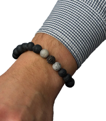 Men's bracelet with natural stones