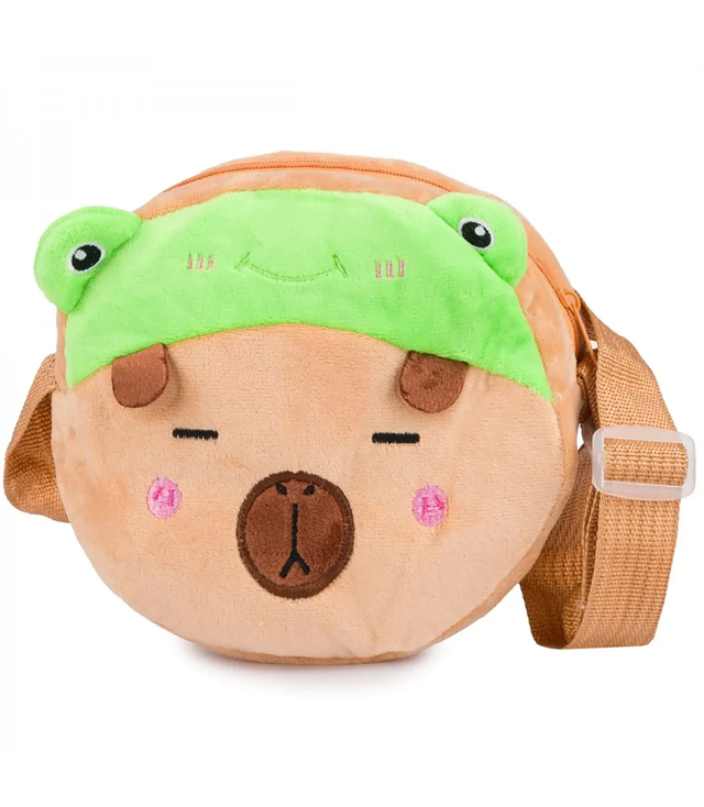 Children's round teddy bear plush bag