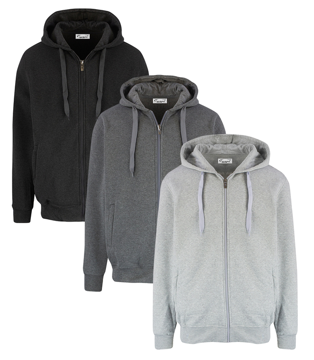 Men's warm, thick sweatshirt with a hood