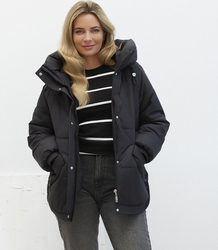 Women's quilted winter jacket with hood KORNELIA