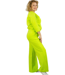 Women's sports tracksuit set cotton plain wide leg MIRANDA