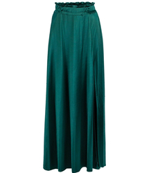 Long elegant satin skirt with a slit EWA