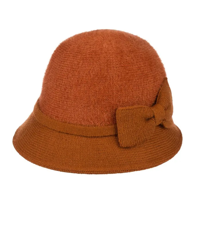 Women's cloche hat with bow