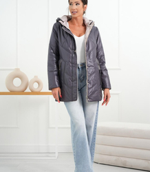 Women's Transitional Warm Jacket Elegant Hoodie Autumn Rose