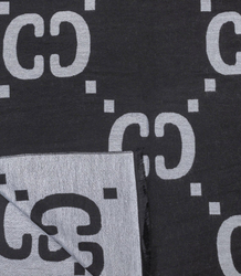 Szal szalik tkana chusta wzór CC dwustronny