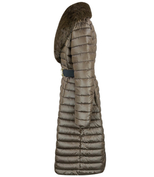 Quilted jacket coat with fur MARY