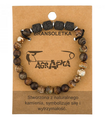 Men's bracelet with natural stones
