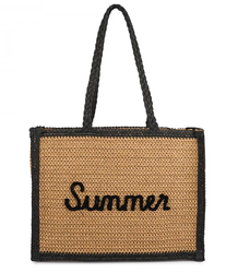 Large roomy braided padded bag with SUMMER lettering