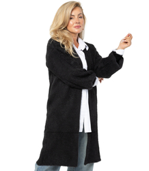 Soft knit cardigan with puffy hair ALBA