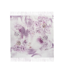 Women's scarf with floral pattern 100x100