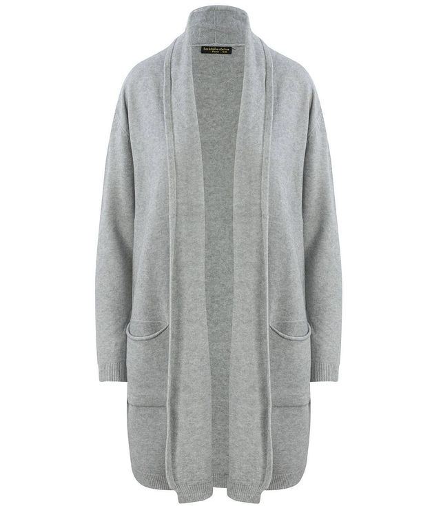 GŁADKI Sweter Kardigan WEŁNA Kaszmir