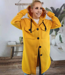 Warm long sweatshirt cotton shirt jacket