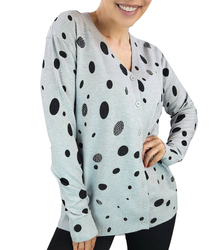 Short polka dot and zircon sweater LIZA