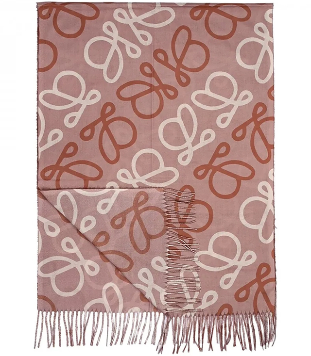 Warm stylish scarf abstract pattern soft smooth 180x70 cm