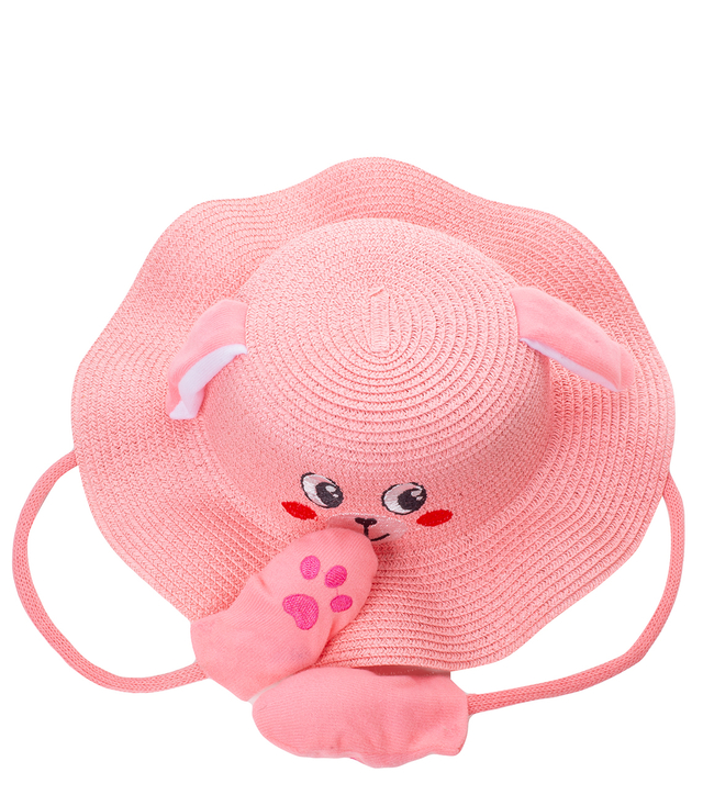 Children's hat with a dog's face and lifting ears