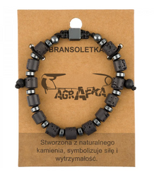 Men's bracelet with natural stones