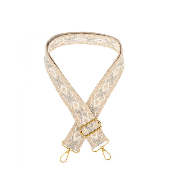 Fashionable braided wide purse strap adjustable