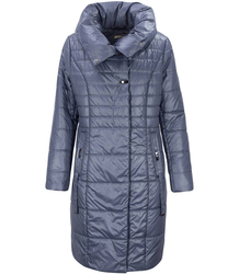 Długi elegancki pikowany płaszcz damski ocieplany AMELIA