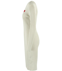 Elegant ribbed dress with a LOVE heart