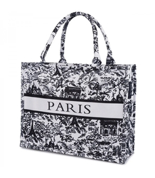 Large Shopper Bag Stylish Rigid with inscription PARIS