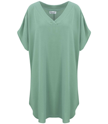 Smooth, loose and comfortable basic mini tunic dress