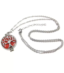 Stainless steel necklace with Picasso jasper
