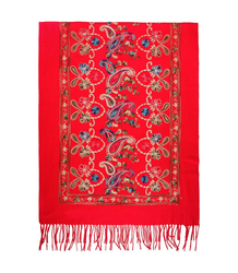 Women's scarf with floral ornament stylish