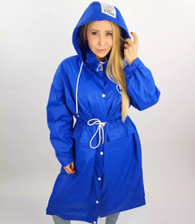 Lightweight longer raincoat parka