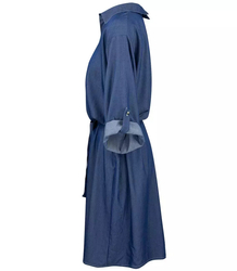Sukienka szmizjerka tunika jeans midi