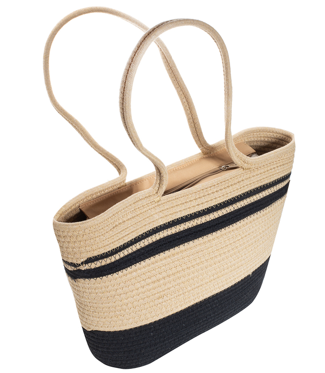 Mega large summer beach bag braided cotton