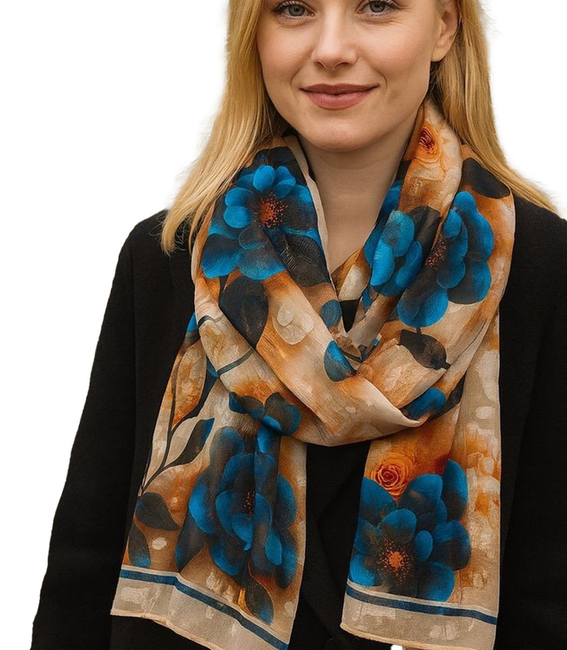 Women's patterned shawl 70x180