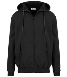 Men's warm sweatshirt with a hood, plain, one-color