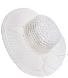 Elegant women's openwork straw hat