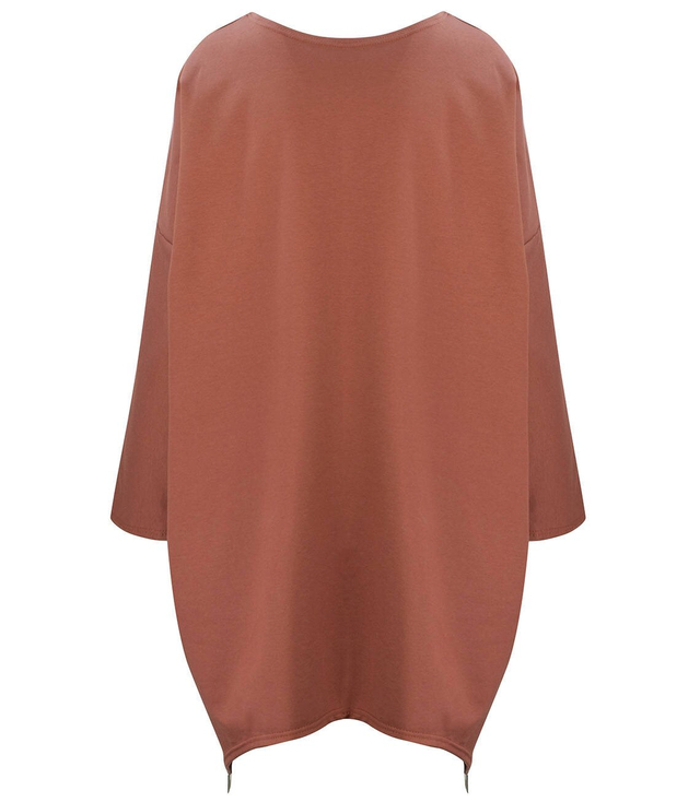 Tunic sweatshirt dress with sequins