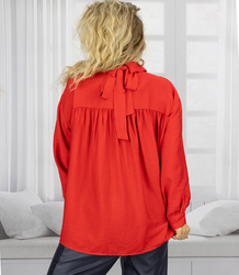 Loose shirt with bow on back longer back LILIANA