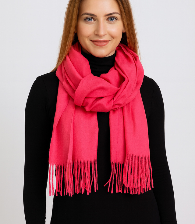 Soft large shawl with tassels uniform classic