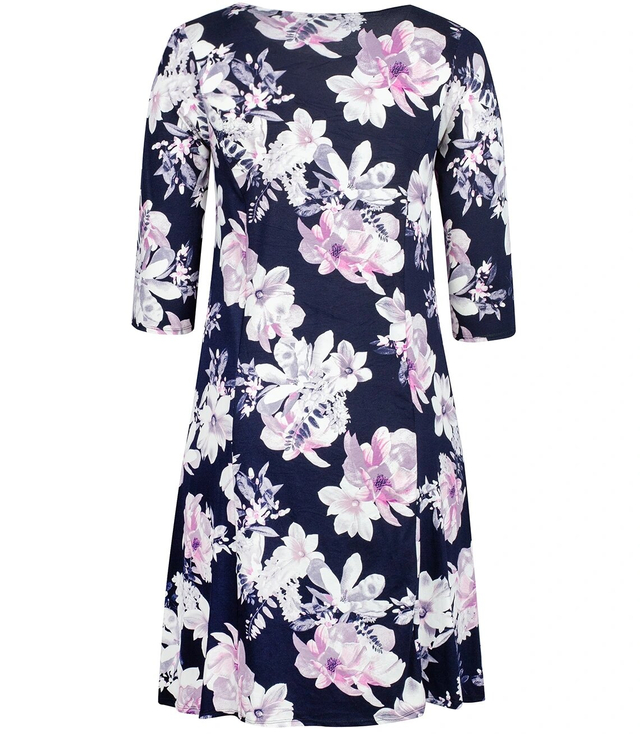 Spring PLUS SIZE SUZI blown-up floral midi dress