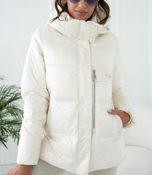 Women's Warm Warmed Elegant Hooded Transitional Jacket LARA