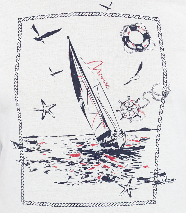 Men's short sleeve t-shirt with nautical motif