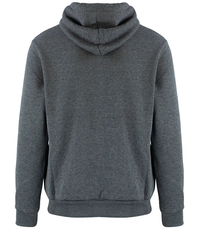 Men's warm, thick sweatshirt with a hood and a print