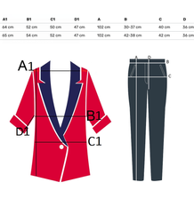 Knitted tracksuit set blouse with stand-up collar and flared pants KAMILLA