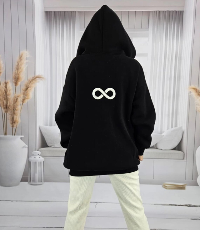 Warm unisex oversize infinity sweatshirt