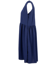 A simple midi dress with a cut-off waist and flared bottom NATASHA