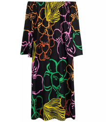 Spanish midi dress with a colorful print