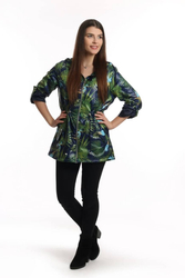 Lightweight short windbreaker parka jacket leaves