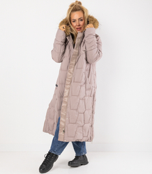 Długa kurtka pikowany płaszcz zimowy URBAN LONG PUFF PLUS SIZE