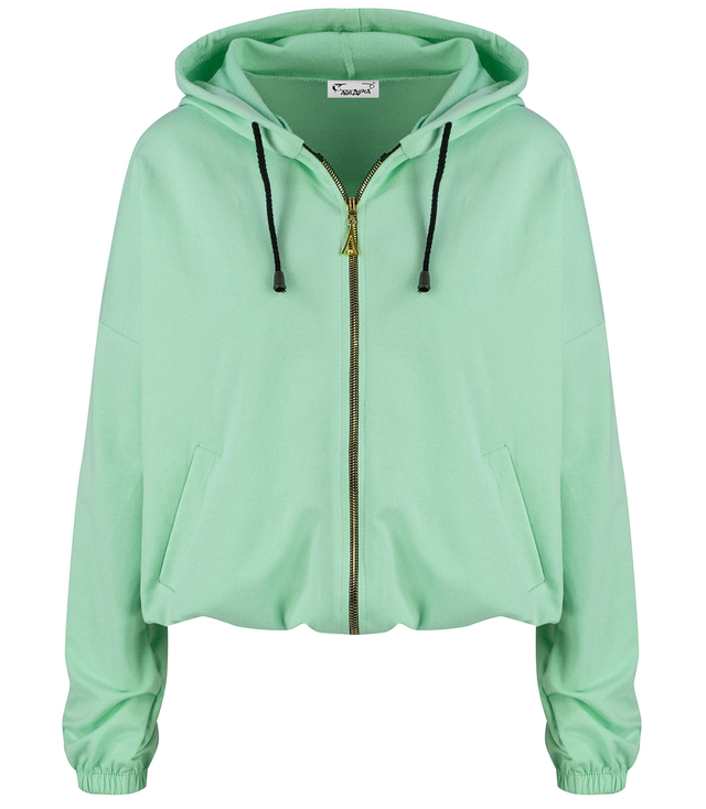 Women's thin, one-color basic sweatshirt with hood JULIA