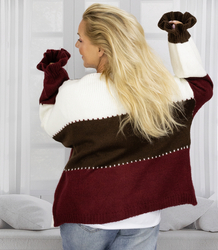 Krótki kardigan sweter oversize na guziki JULIETTE