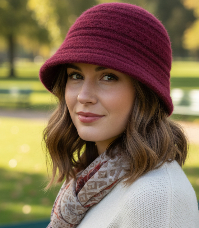 Women's plaid hat